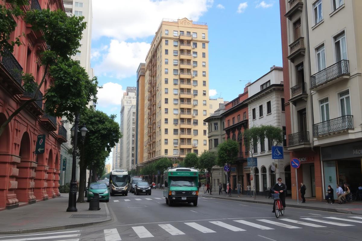 Rua da Bela Vista com edifícios residenciais e comércio de rua
